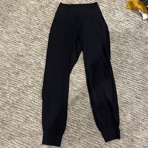lululemon size 2 black joggers, lightly worn, mint condition